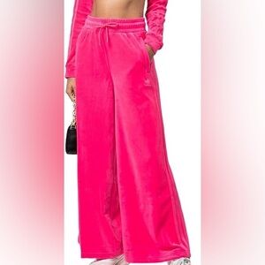 ❌SOLD❌ Adidas x Jeremy Scott Velour Wide LegTrack SET Solar Pink Medium